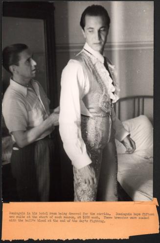 Dominguin Dressing for the Corrida, 1951