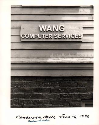 Cambridge, Massachusetts (sign, Wang Computer Services)