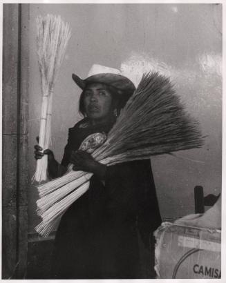 Indian Girl Selling Brooms, Oxaca, Mexico, 1969