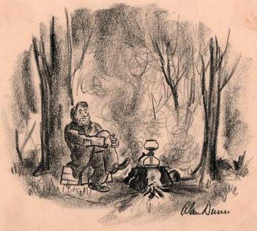 [Hobo by the campfire]