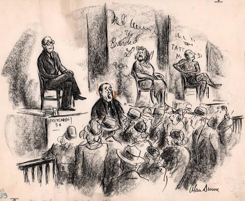 "He has no faults whatsoever to find with the administration, he approves the conduct of the war without reservations, he likes the OPA and the way they do things, he thinks the WPB and the OWI are O.K., he made out his income tax with no difficulty..."