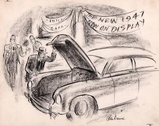 No caption (1947 car display)