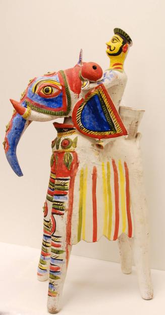 [Raja Salhesh on an elephant]