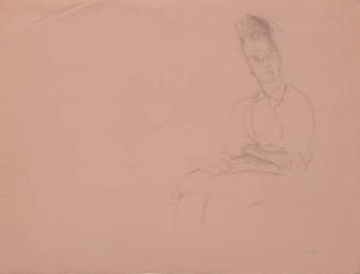 Seated woman with book