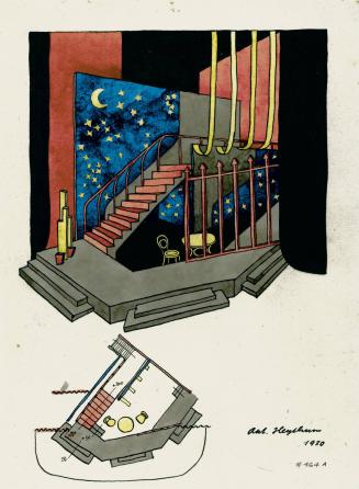 stage design for 'Lasky Hra Osudna' (Fatal Play of Love) by Karel Capek