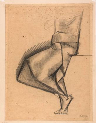 [Study of lower half of body in profile]