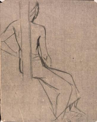 [Seated figure from the back]