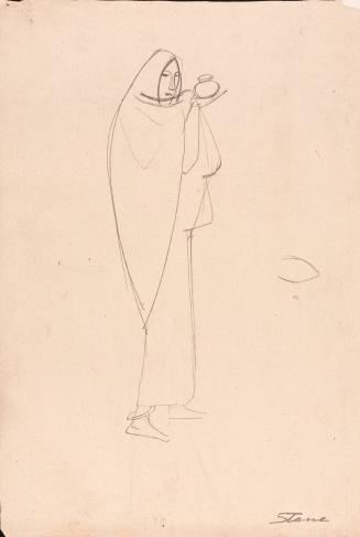 [Balinese woman holding a jar]