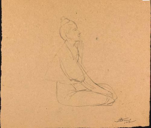 Seated Balinese woman