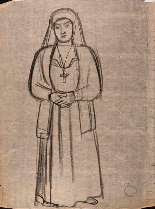 [Standing nun]