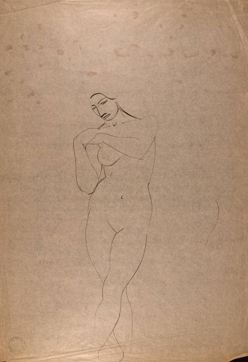 [Standing nude figure]