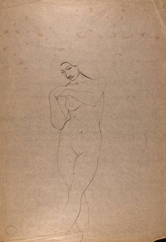 [Standing nude figure]