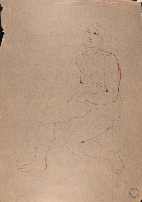 [Seated nude woman]