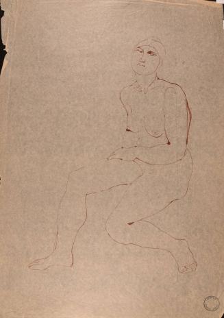 [Seated nude woman]