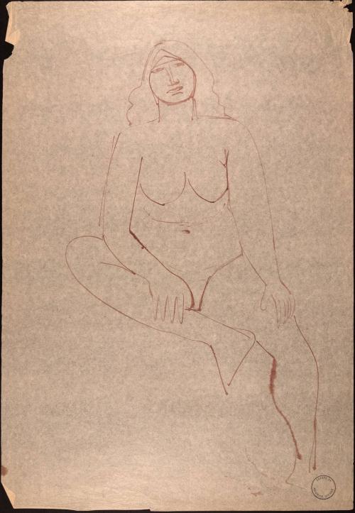 [Seated nude woman]
