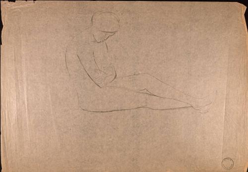 [Seated nude woman]
