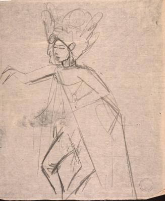 Sketch of Dancing Balinese Woman