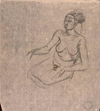 [Figure study of topless woman]