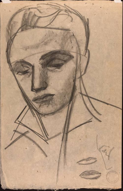 Untitled study of a mans head