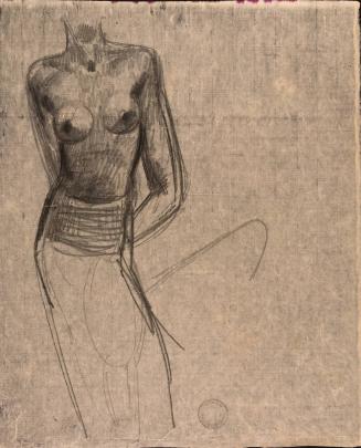 [Topless woman with no head]