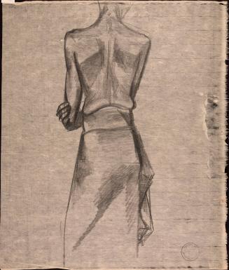 [Standing woman's back]