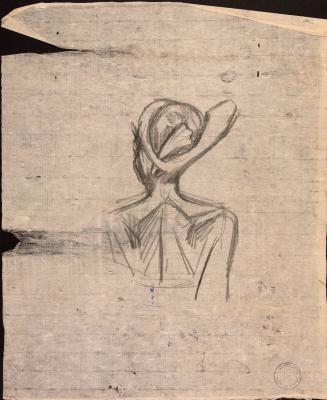 Sketch of a Balinese Woman's head from back