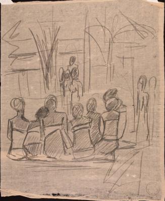 Group of seated figures