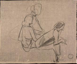 [Seated figures study]