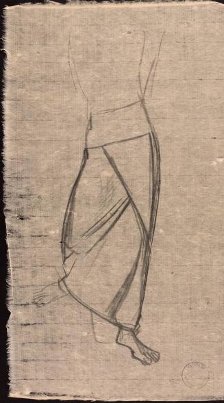 [Figure study of woman's lower body]
