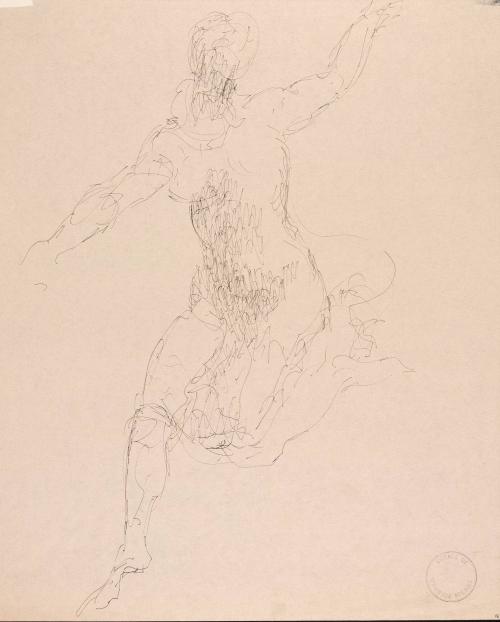 [Figure study in dance pose]