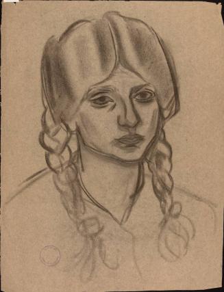 Portrait of a girl with braided hair