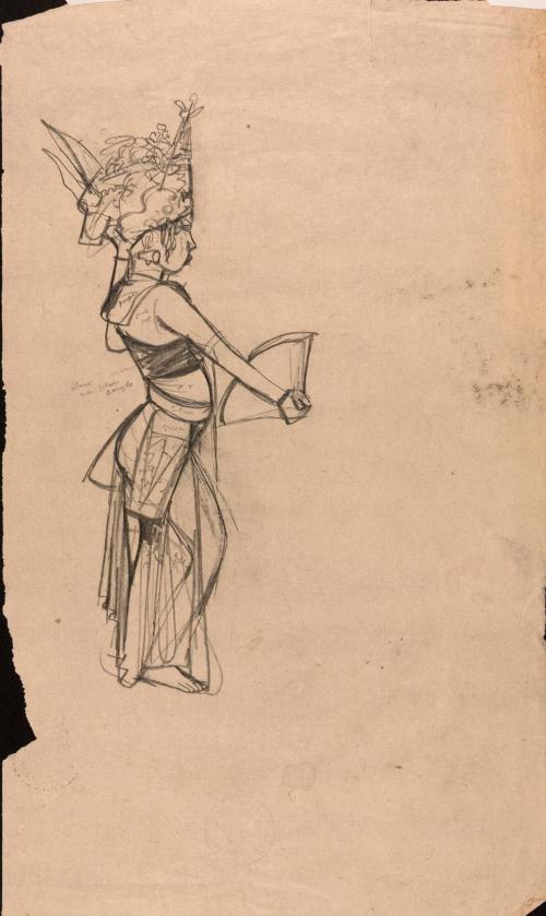 [Balinese woman in an ornate costume]