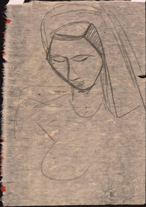 [Study of a woman's head]