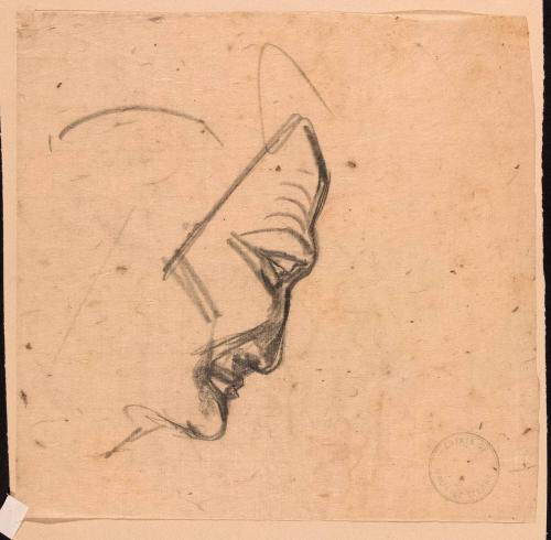 [Sketch of a mans face in profile]