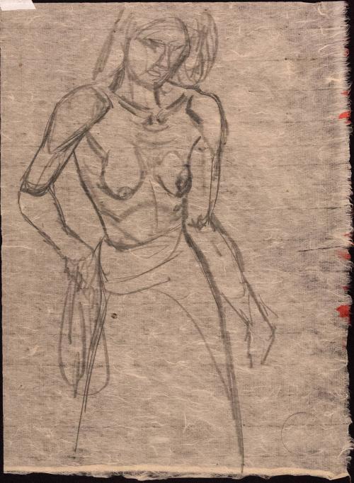 [Study of topless figure]