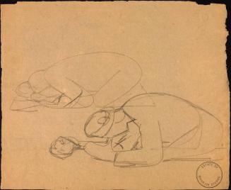 [Study of two figures in prostration]