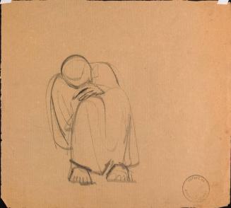 [Study of seated figure with head on knees]