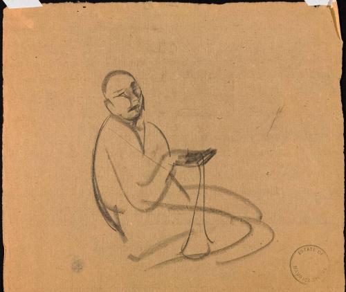 [Study of kneeling figure]