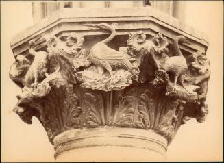 [2027 carving detail of column, cranes]