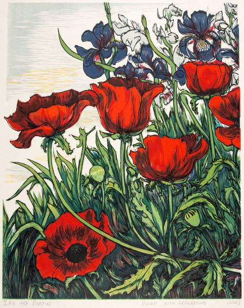 Iris and Poppies (full print)