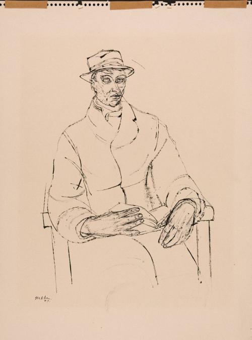 Seated Man Reading