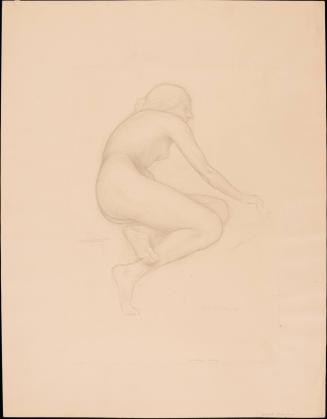 Crouching nude