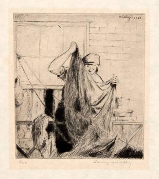Woman Hanging Clothes