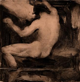 Untitled (Seated Male Nude, Rear View)