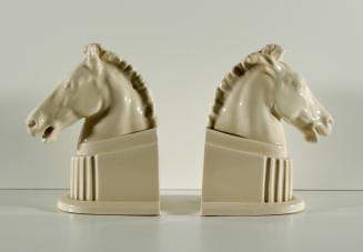 [Pair of Percheron Stallion Bookends]