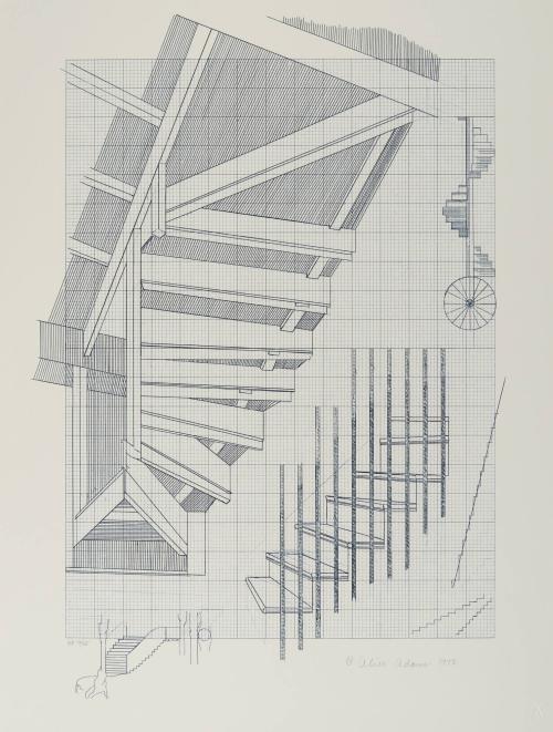 Staircase with Grid #2