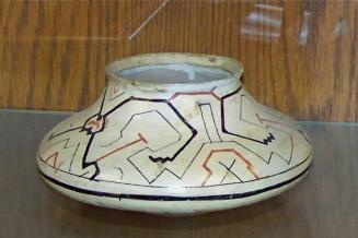 [Small bowl with narrow neck]