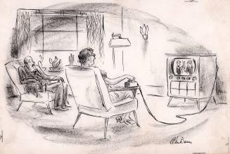 No caption (couple with remote control television)