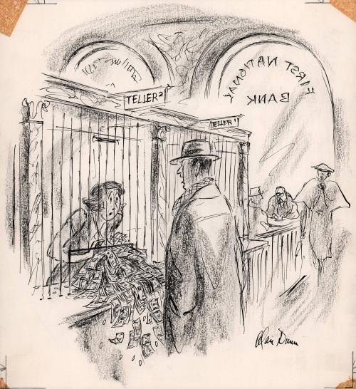 "For heaven's sakes, if you'll only read that note I handed you, you'll find it's a simple request for a statement of account!"