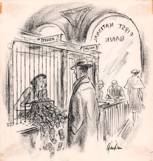 "For heaven's sakes, if you'll only read that note I handed you, you'll find it's a simple request for a statement of account!"